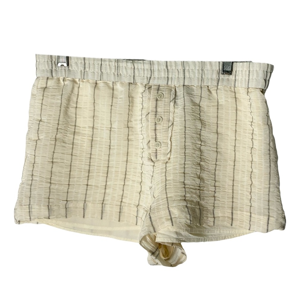 Nwot Zara Shorts Small Beige Striped Lined